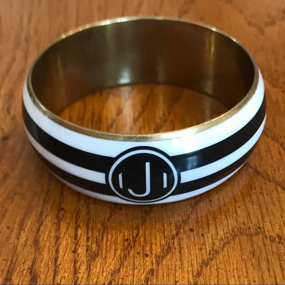 J Black and White Bangle